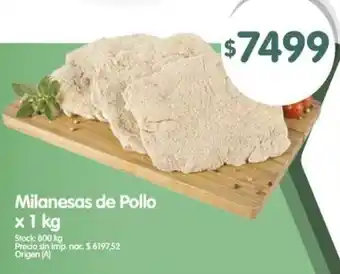 Supermercados Buenos Días Milanesas de pollo oferta