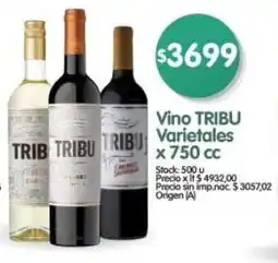 Supermercados Buenos Días Tribu vino varietales oferta