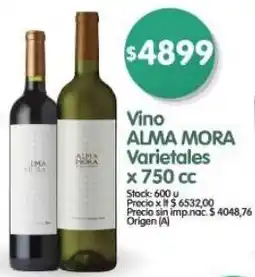 Supermercados Buenos Días Alma mora vino varietales oferta