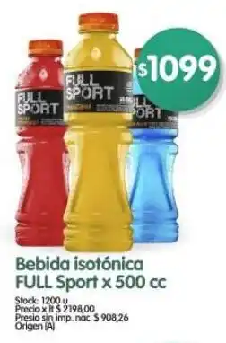 Supermercados Buenos Días Full sport bebida isotónica oferta
