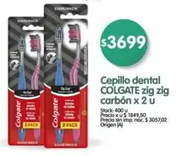 Supermercados Buenos Días Colgate cepillo dental zig zig carbón oferta