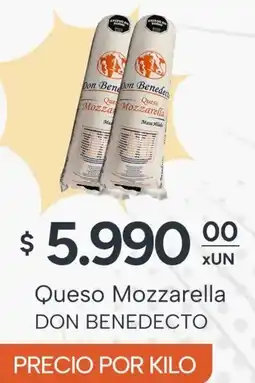 El Milagro Mayorista Don benedecto queso mozzarella oferta