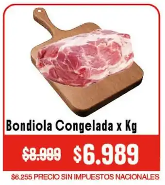 Bondiola congelada