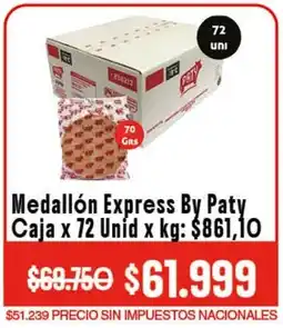 Makro Medallón express by paty caja oferta