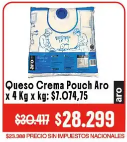 Makro Queso crema pouch aro oferta