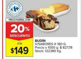 Carrefour Market Budín V Sabores 20% Descuento oferta