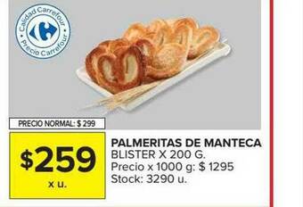 Carrefour Market Palmeritas De Manteca Blister oferta