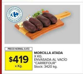 Carrefour Market Morcilla Atada Envasada Al Vacío oferta