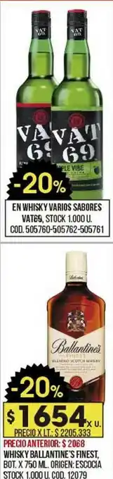 Coto Whisky Ballantine's Finest oferta