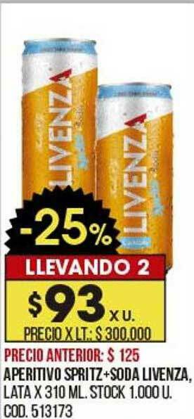 Coto Aperitivo Spritz + Soda Livenza oferta