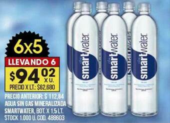 Coto Agua Sin Gas Mineralizada Smartwater oferta