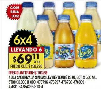 Coto Agua Saborizada Sin Gas Levité Levité Cero oferta