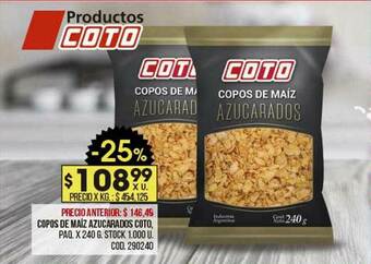 Coto Copos De Maíz Azucarados Coto oferta