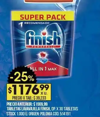Coto Tabletas Lavavajilla Finish oferta