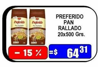 Dulcenter Preferido Pan Rallado oferta