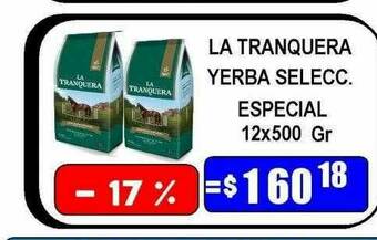Dulcenter La Tranquera Yerba Selecc Especial oferta