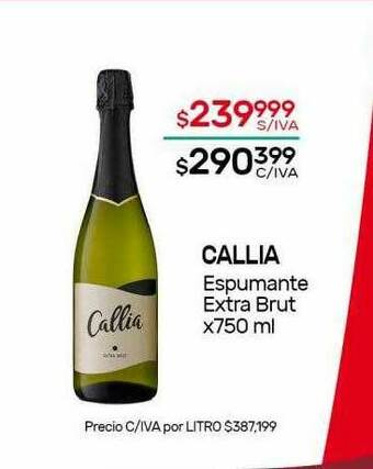 Nini Mayorista Callia Espumante Extra Brut oferta