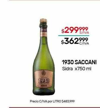 Nini Mayorista 1930 Saccani Sidra X750 Ml oferta