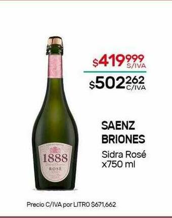 Nini Mayorista Saenz Briones Sidra Rosé X750 Ml oferta