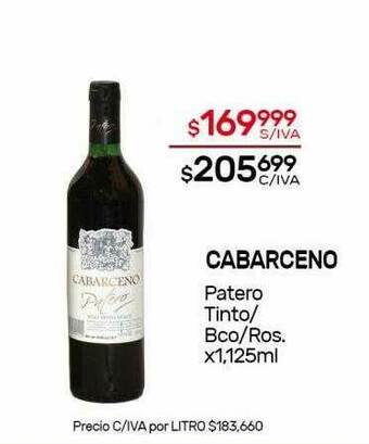 Nini Mayorista Cabarceno Patero Tinto-Bco-Ros. oferta
