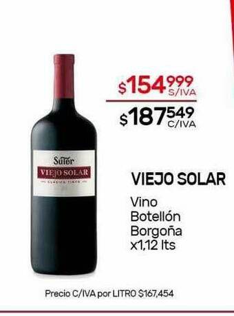 Nini Mayorista Viejo Solar Vino Botellón Borgoña oferta