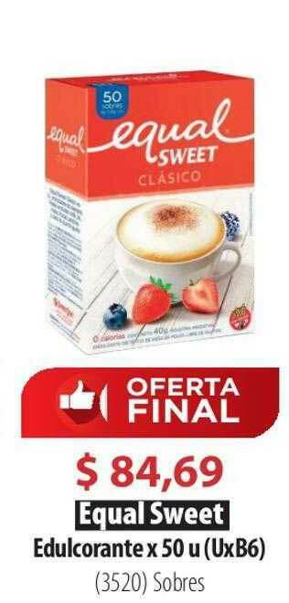 Parodi Equal Sweet Edulcorante X 50 U oferta