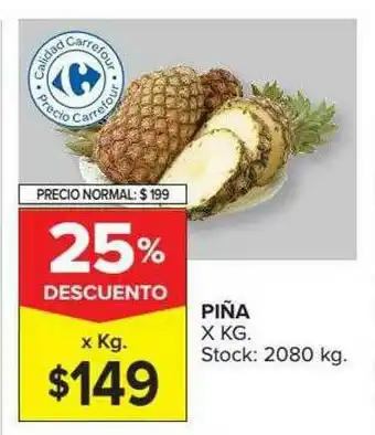 Carrefour Piña 25% Descuento oferta