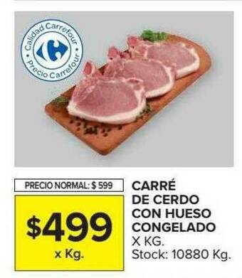 Carrefour Carré De Cerdo Con Hueso Congelado oferta
