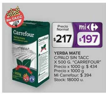 Carrefour Yerba Mate C Palo Sin Tacc oferta
