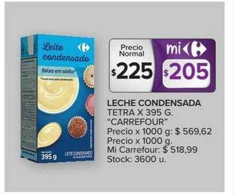 Carrefour Leche Condensada Tetra oferta