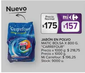 Carrefour Jabón En Polvo Matic Bolsa oferta