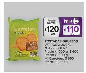 Carrefour Tostadas Gruesas oferta