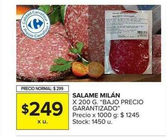 Carrefour Salame Milán oferta
