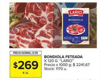 Carrefour Bondiola Feteada oferta