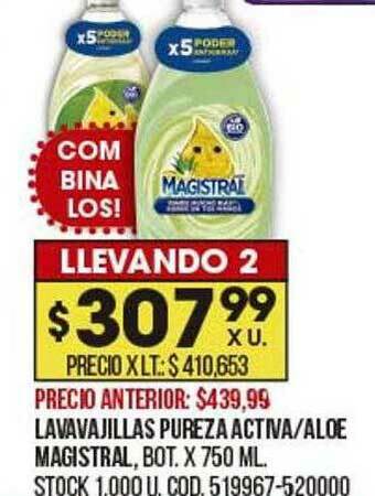 Coto Lavavajillas Pureza Activa Aloe Magistral oferta