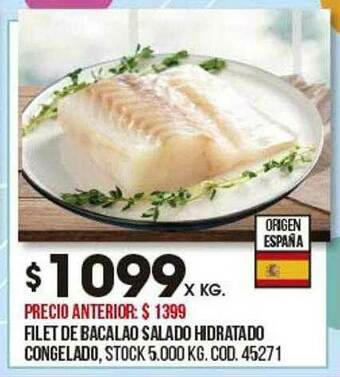 Coto Filet De Bacalao Salado Hidratado Congelado oferta