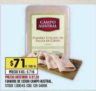 Coto Fiambre De Cerdo Campo Austral oferta