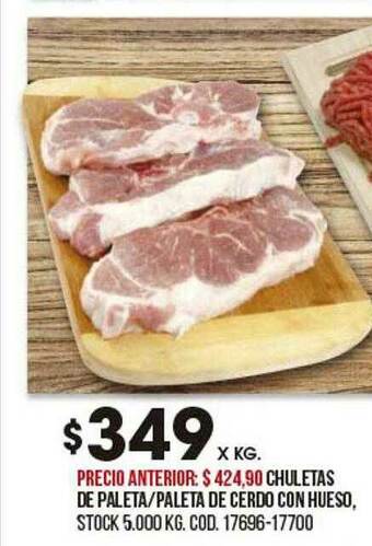 Coto Chuletas De Paleta Paleta De Cerdo Con Hueso oferta