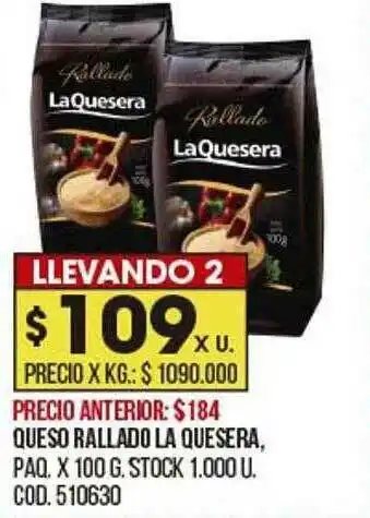 Coto Queso Rallado La Quesera oferta