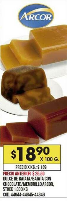 Coto Dulce De Batata Batata Con Chocolate Membrillo Arcor oferta