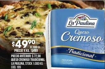 Coto Queso Cremoso Tradicional La Paulina oferta