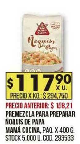 Coto Premezcla Para Preparar ñoquis De Papa Mamá Cocina oferta