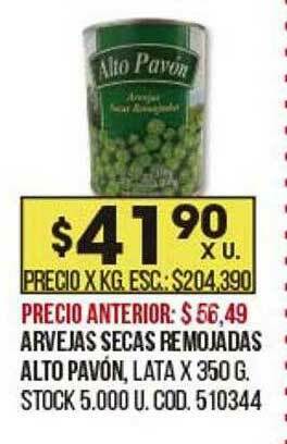Coto Arvejas Secas Remojadas Alto Pavón oferta