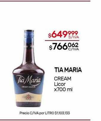 Nini Mayorista Tia Maria Cream Licor oferta