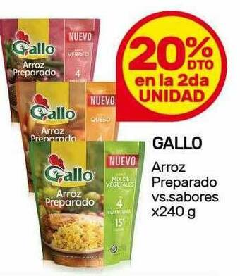 Nini Mayorista Gallo Arroz Preparado Vs.Sabores oferta
