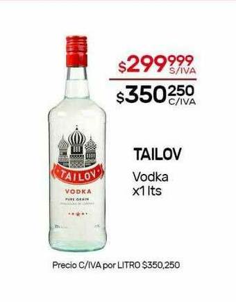Nini Mayorista Tailov Vodka oferta