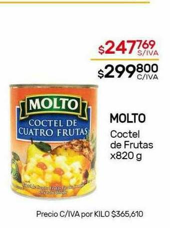 Nini Mayorista Molto Coctel De Frutas oferta