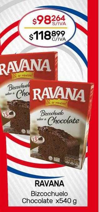 Nini Mayorista Ravana Bizcochuelo Chocolate oferta
