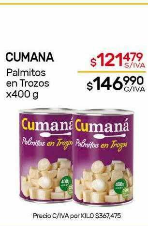 Nini Mayorista Cumana Palmitos En Trozos oferta