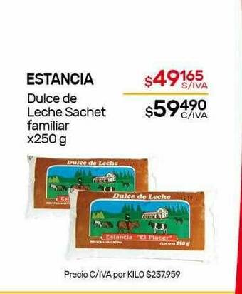 Nini Mayorista Estancia Dulce De Leche Sachet Familiar oferta